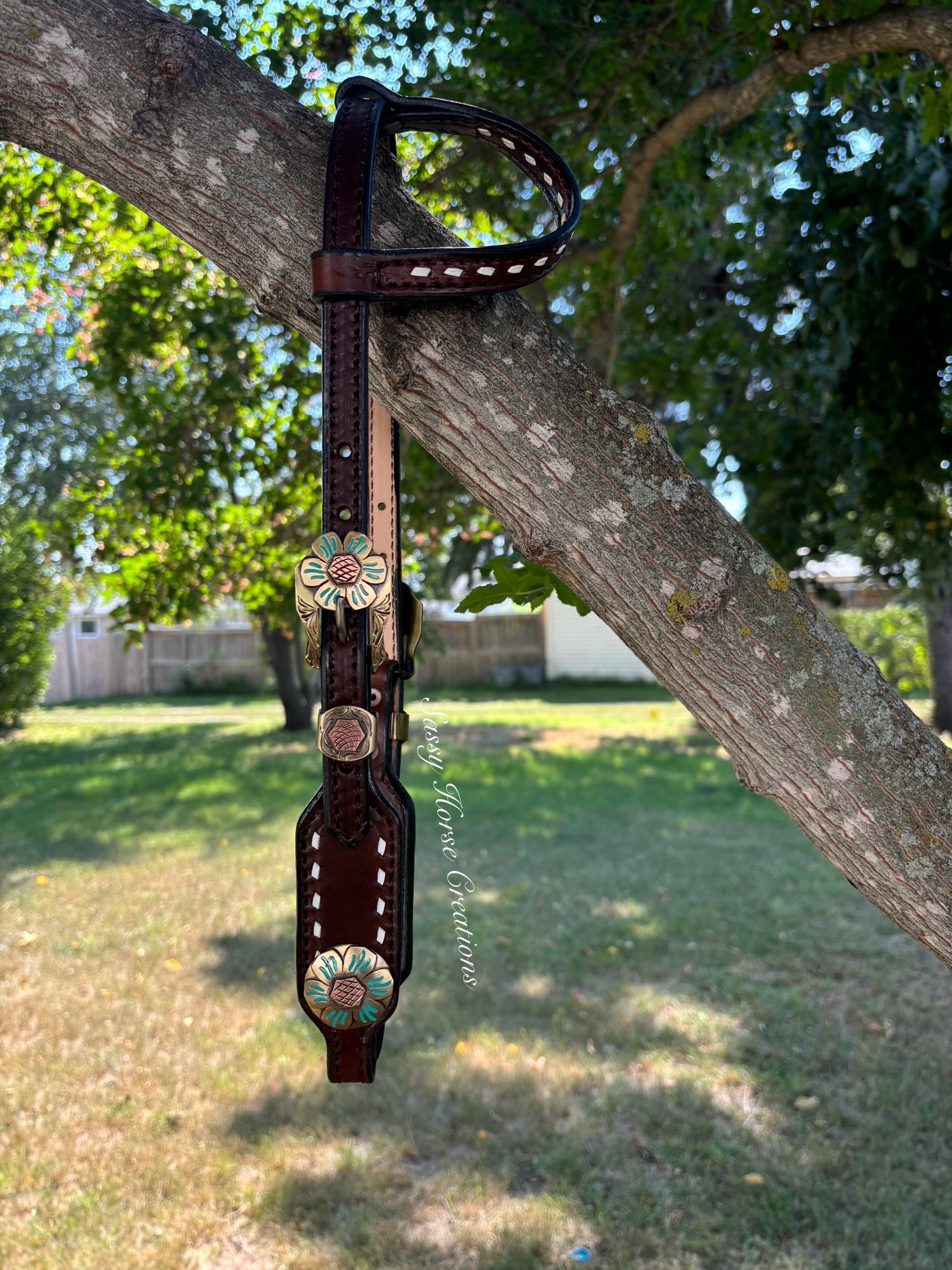 Prairie Bloom Short Cheek Headstall