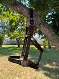 Feather Dot Leather Halter