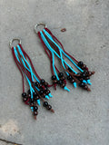 Boot Tassels - Turquoise and Burgundy