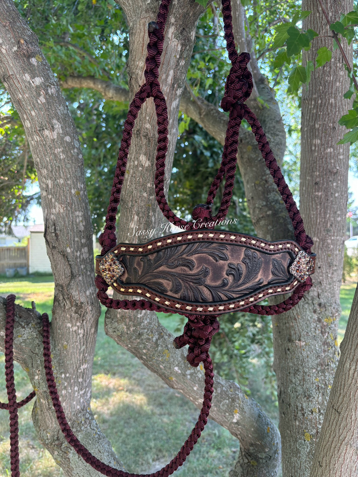 Mocha Swirl Burgundy Halter